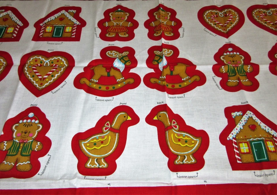 VIP Cranston GingerBear Christmas Cardholder Ornaments Cut & Sew Panel Festive! - Image 3 of 4