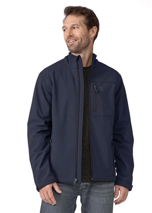 Free Country Lined Water Resistant Lightweight Softshell Jacket Large Navy
