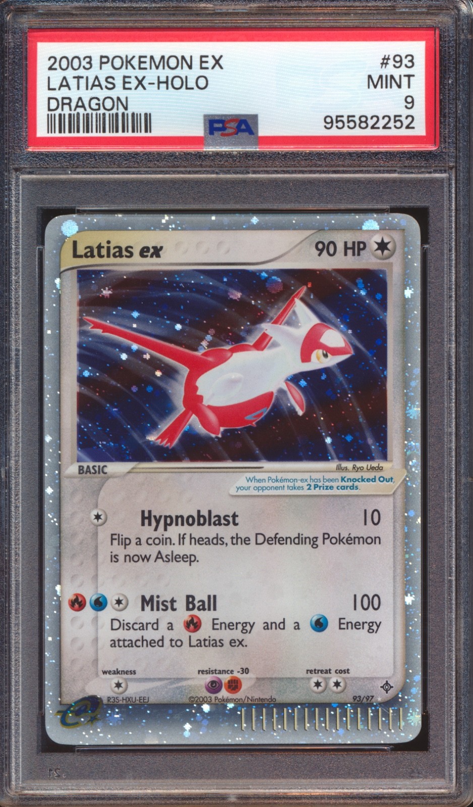2003 POKEMON EX DRAGON LATIAS EX HOLO #93 PSA 9!
