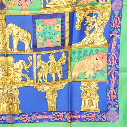 Hermes Carre TORANA Scarf Multicolor Silk J-2781 - Foto 9 di 24