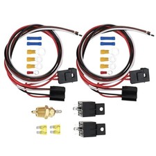 Electric Fan Wiring Kit Thermostat Temperature Sensor Switch 185175 40 Amp