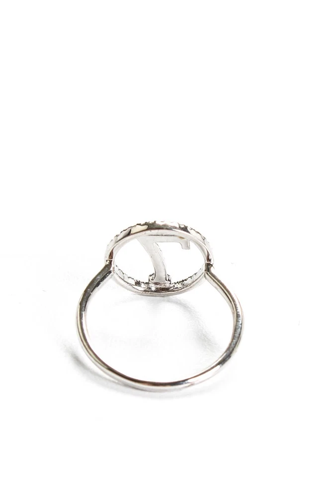 Rarities Womens Sterling Silver Diamond Pave Number 7 Ring Size 8 2 grams - Image 3 of 4