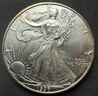 1997 WALKING LIBERTY AMERICAN EAGLE .999 FINE SILVER DOLLAR COIN 1oz. $1 USA