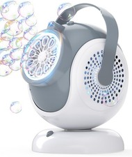 Rechargeable Bubble Machine - Auto 360  Rotation, 75  Tilt Range, 10 Large Wa...