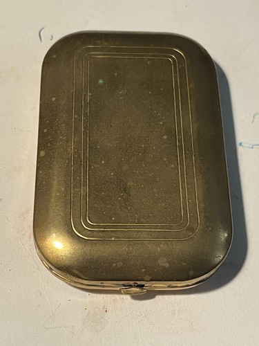 1920-1930 Brass Pompeian Cosmetic Compact Powder & Blush Used