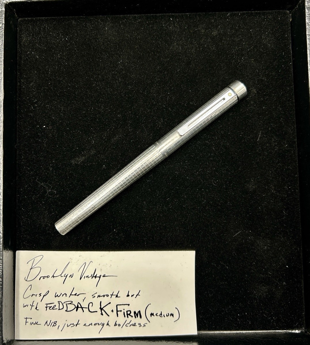 Shaeffer Targa 1006 Sterling Silver Fine 14K Nib with Converter