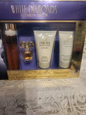 Elizabeth Taylor White Diamonds Women Gift Set, 4-Piece Set, NEW