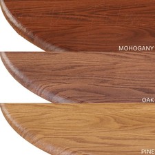 Wood Grain Vinyl Fitted Flannel Back Elastic Table Cover in 3 Colors and 3 Sizes
