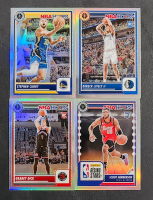 2023-24 NBA Hoops Premium Stock SILVER PRIZMS You Pick - 2 Card Minimum