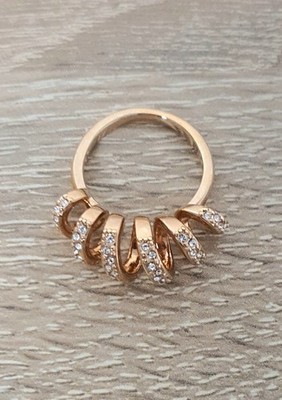 Pierre Lang Fashion Jewelry Statement Ring White Stones Vintage Models