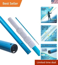 12-Foot Telescopic Aluminum Pool Pole - Ultimate Cleaning Solution for Your Pool