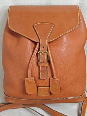 Vintage DOONEY & BOURKE Tan Leather Backpack Made in USA  display picture 2