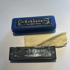 Johnson BK-520-C Blues King Harmonica, Key of C - Single Harp w/Case Cloth