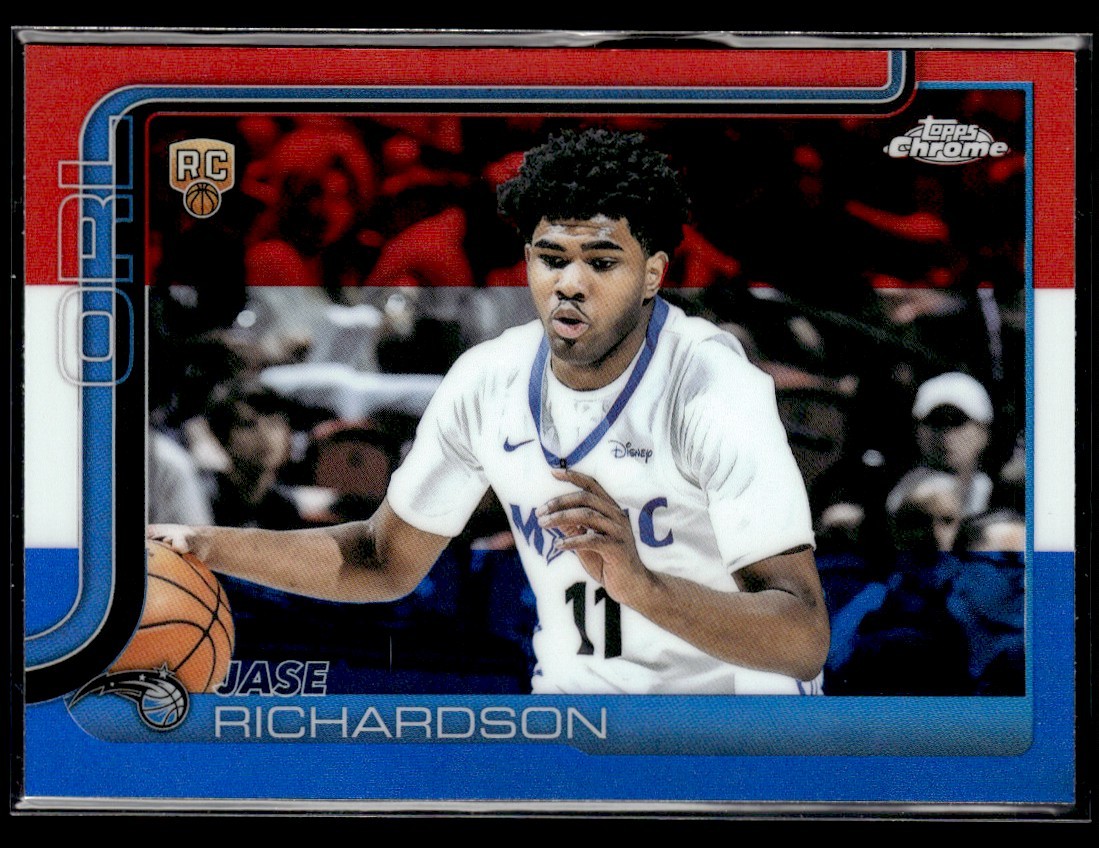 2025-26 Topps Chrome Red White and Blue Jase Richardson RC Orlando Magic #275
