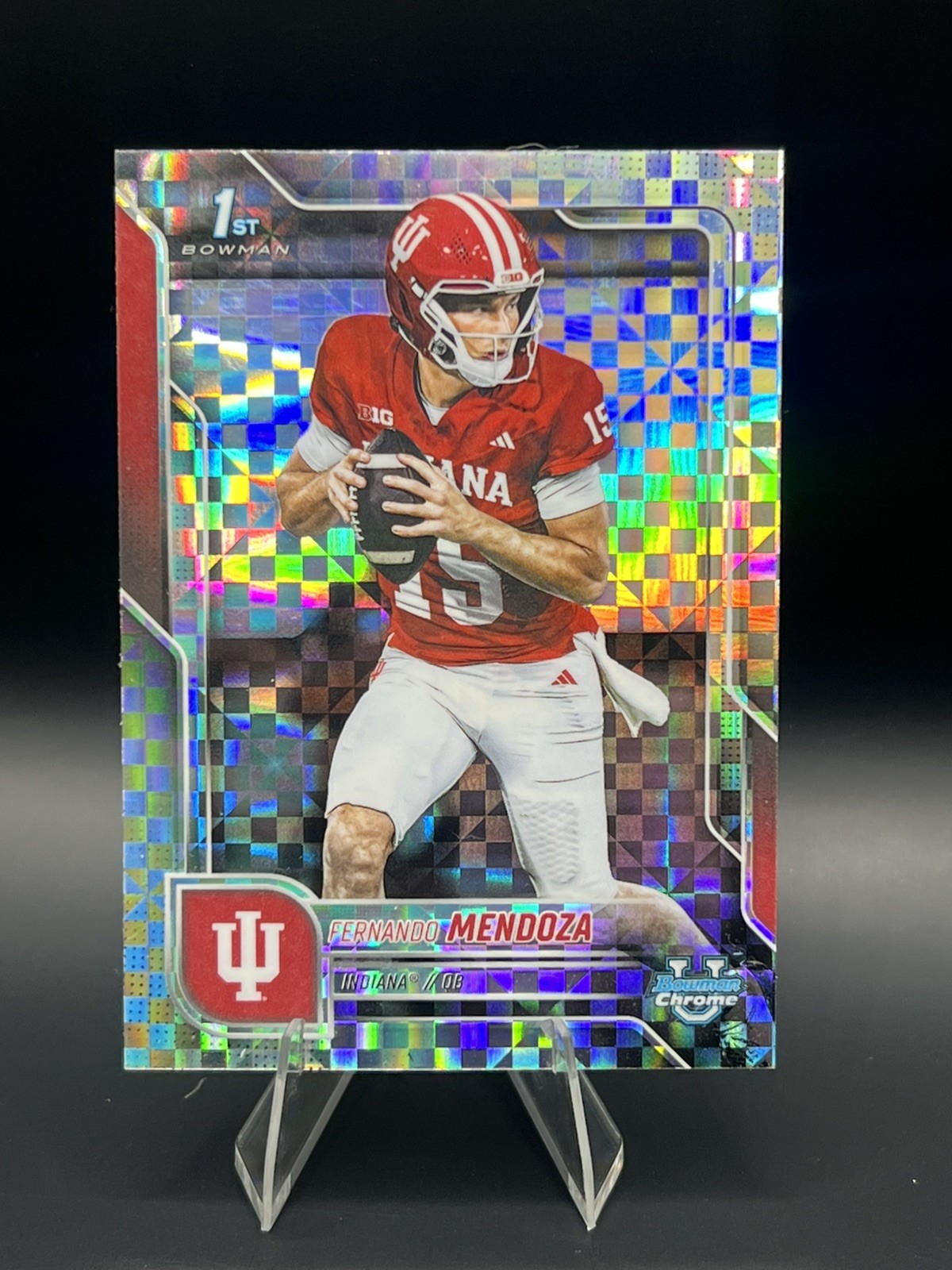 2025 Bowman Chrome U Fernando Mendoza 1st Bowman Xfractor Indiana