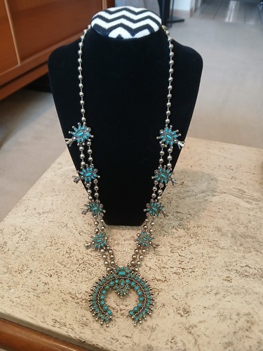 Faux Squash Blossom Necklace & Ring