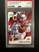 2018 Panini Prestige Lamar Jackson Rookie Card #279 PSA 8 Ravens NFL MVP. rookie card picture