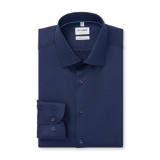 Olympus Level Five Body Fit Men's Business Shirt Blue 201184 18 Navy