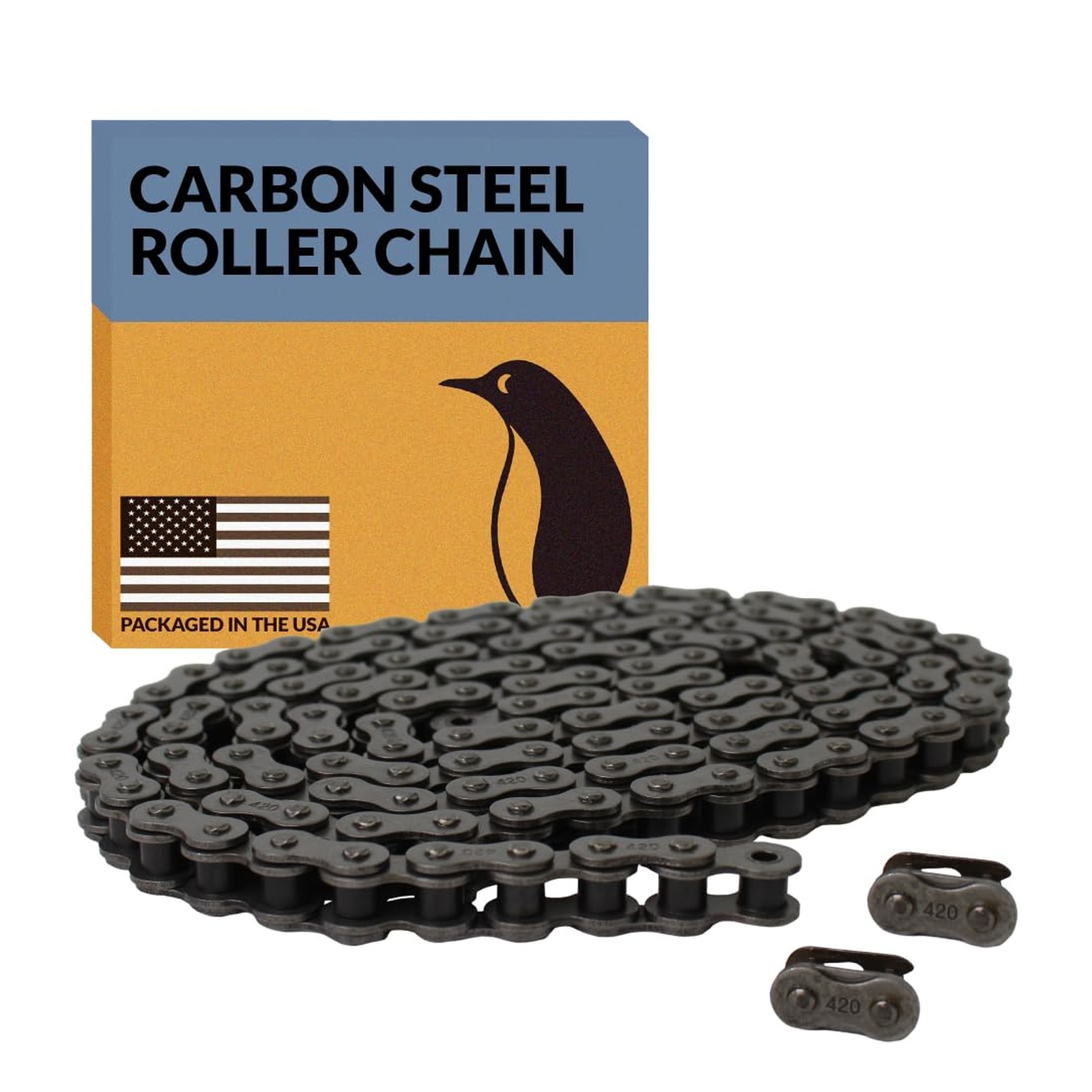 PGN 420 Motorcycle Chain x 10 feet (240 Links) + 2 Free Connecting Links for
