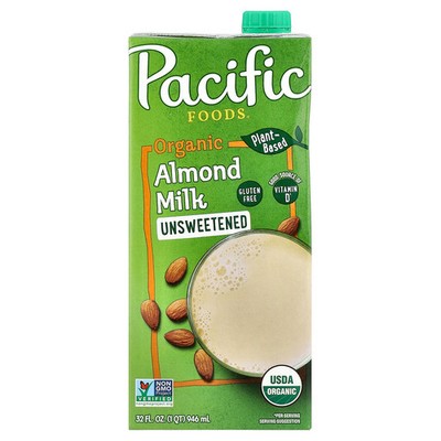 Organic Almond Milk, Unsweetened, 32 fl oz (946 ml)