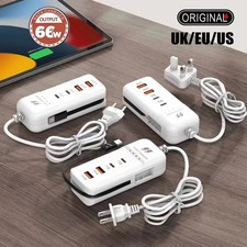 USB-C PD Fast Charger, Multiport USB Hub Wall Adapter for Phone, EU/US Plug