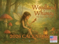 Woodland Whimsy Fairy Calendar 2026 Monthly Wall