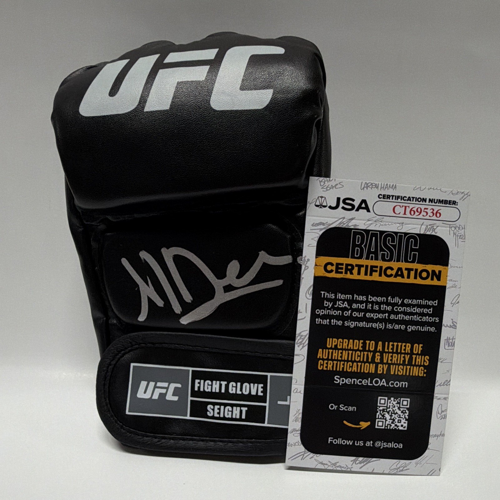 Mackenzie Dern Signed UFC MMA Glove Autographed Black Fight Glove JSA Authentic