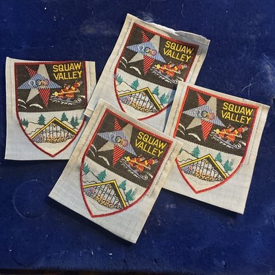 4x Vintage Squaw Valley Ski Patch   1960 Winter Olympic Games indian native