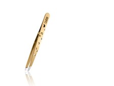 Rubis Switzerland Swiss Elegance Tweezers Gold Swiss Slanted Tip 3-3/4" 18824