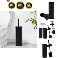 Toilet Bowl Brush with Holder Silicone Durable Cleaning Supplies Household Es...