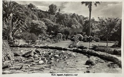 Napier, Clive Square Neuseeland, gedrucktes Foto Vintage Postkarte