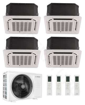 Bosch 4-Wege-Deckenkassette 4-Raum Multisplit Klimaanlage 4x 2,1 kW A++/+ WiFi
