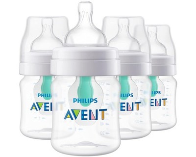 Philips Avent Anti-Colic Bottle 4oz Flow 1 Nipple Newborn AirFree Vent