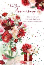 Special Couple On Your Anniversary Card Cherry Orchard. Floral flowers pretty