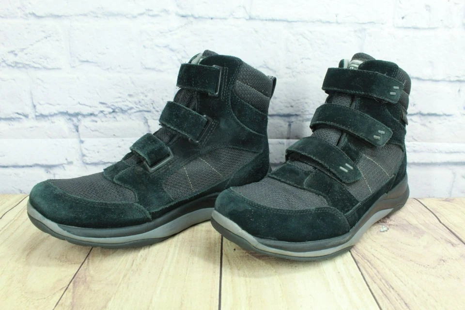 Tênis de neve LL Bean masculino impermeável preto tecido camurça gancho e laço médio 8,5 M - Imagem 2 de 4