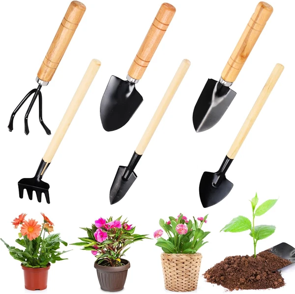 Gartenwerkzeug Set,6-Teiliges Gartenschaufel Klein GartengeräTe Set, Gartenwerkz-image
