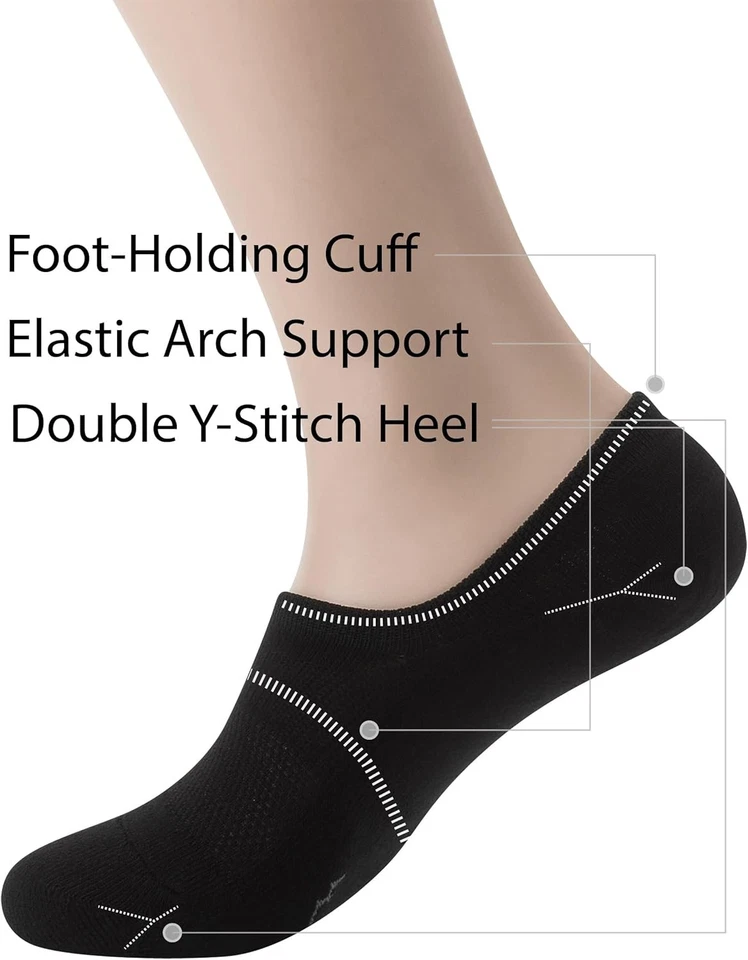 Носки Bunion Relief No Show с широким носком в коробке хлопковая подушка унисекс размер S - XL - Изображение 4 из 4