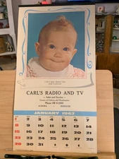 Aurora Missouri Carl's Radio and TV Calendar 1967 used piece of history