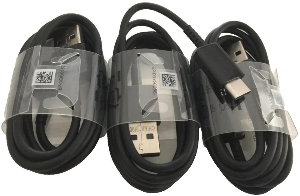 *大量3件装*三星1米USB转USB-C充电同步电缆(黑色)EP-DG950CBE — 第 2/3 张图片