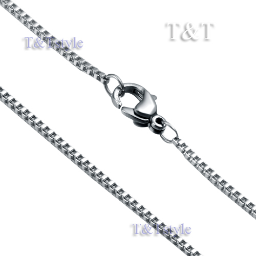UNIQUE T&T 1.5mm 316L Stainless Steel Box Chain Silver (C36) - Picture 1 of 3