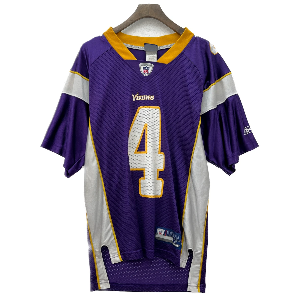 Vintage Reebok Minnesota Vikings NFL Brett Favre #4 Purple Jersey Size S