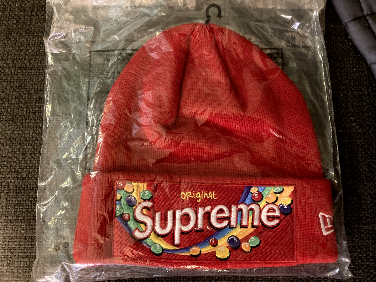 Supreme Skittles NEW ERA Beanie - RED - OS - RARE/SOLD OUT - BRAND