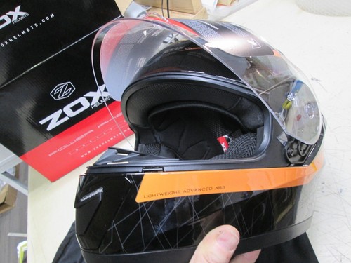 ZOX MOTORCYCLE HELMET - STREET MX ATV SLED - ADULT MEDIUM BLK+ORANGE FULLFACE - Picture 4 of 11