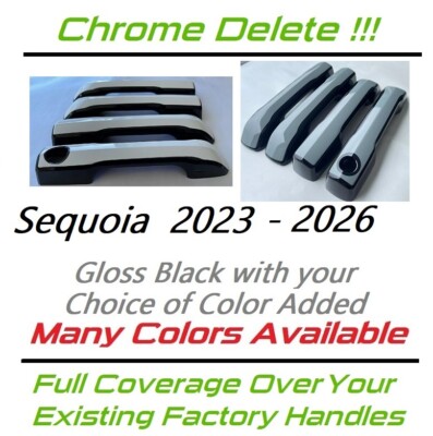Custom Black & Color Door Handle Overlays / Covers fits 2023-2026 Toyota Sequoia