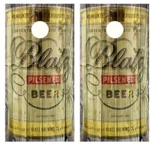 Vintage 1945 Blatz's Beer - Beer Can Barnwood Cornhole Board Wraps 2494