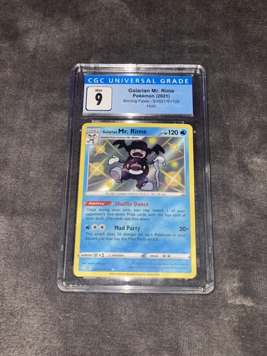 Galarian Mr. Rime SV021/SV122 Shining Fates-Shiny Holo Rare Pokemon CGC 9 Mint