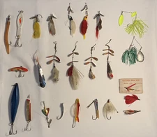 Lot Of 25 Vintage Fishing Lures Pfluger/Teconsa/Udico/Howaiian/Koast Killer