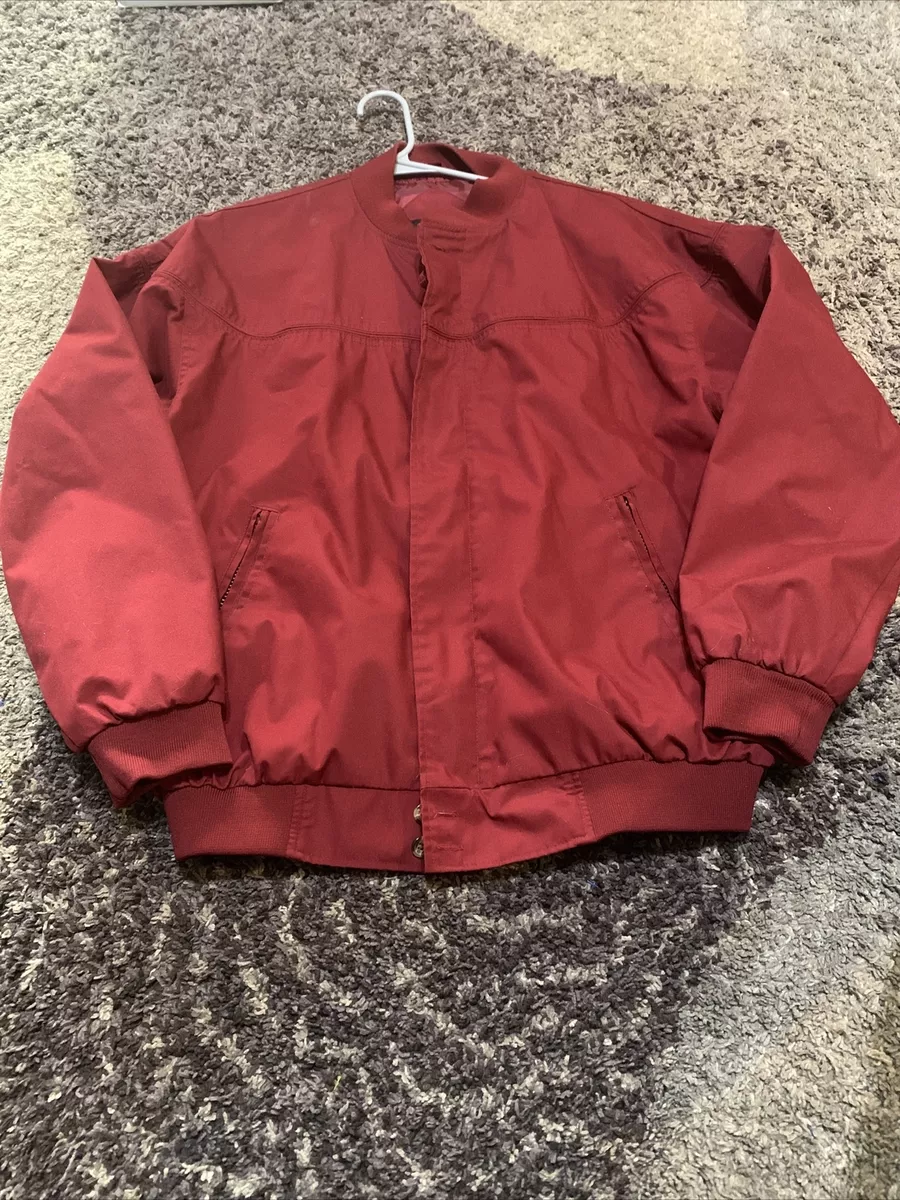 windbreaker jacket mens large Red full zip eBay
