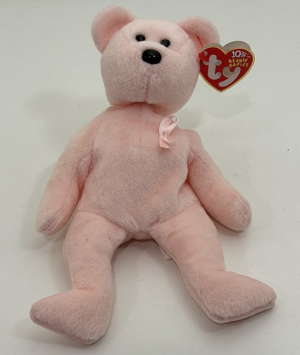 TY Beanie Baby - CURE the Pink Bear (Breast Cancer Awareness Bear