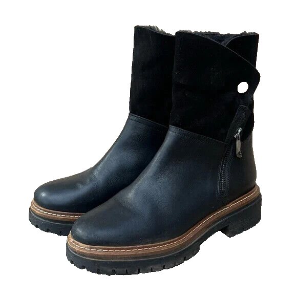 NEW Fabianelli Black Leather Boots Women Size EU38 Made In NEW Fabianelli Black Leather Boots Women Size EU38 Made In